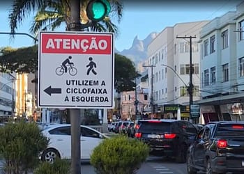 Ciclofaixa em mão dupla gera críticas em Teresópolis